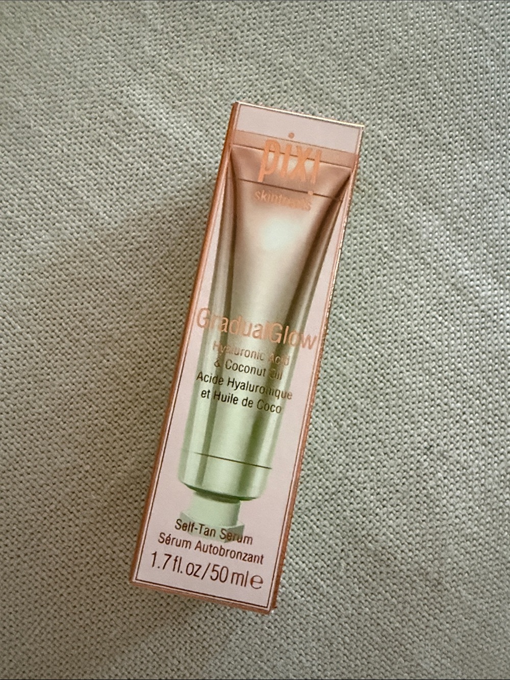 Pixi GradualGlow Self-Tan Serum — Green and Rose Gold Packaging